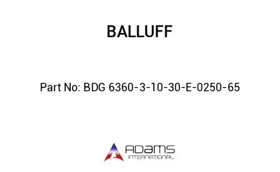 BDG 6360-3-10-30-E-0250-65									